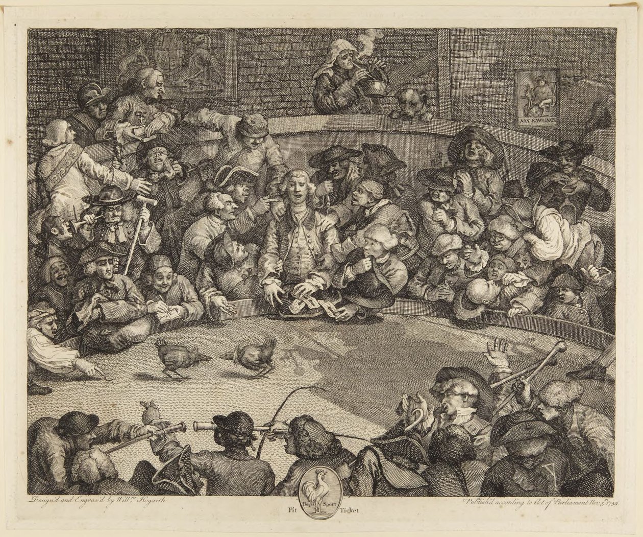 Hanekamparenaen av William Hogarth