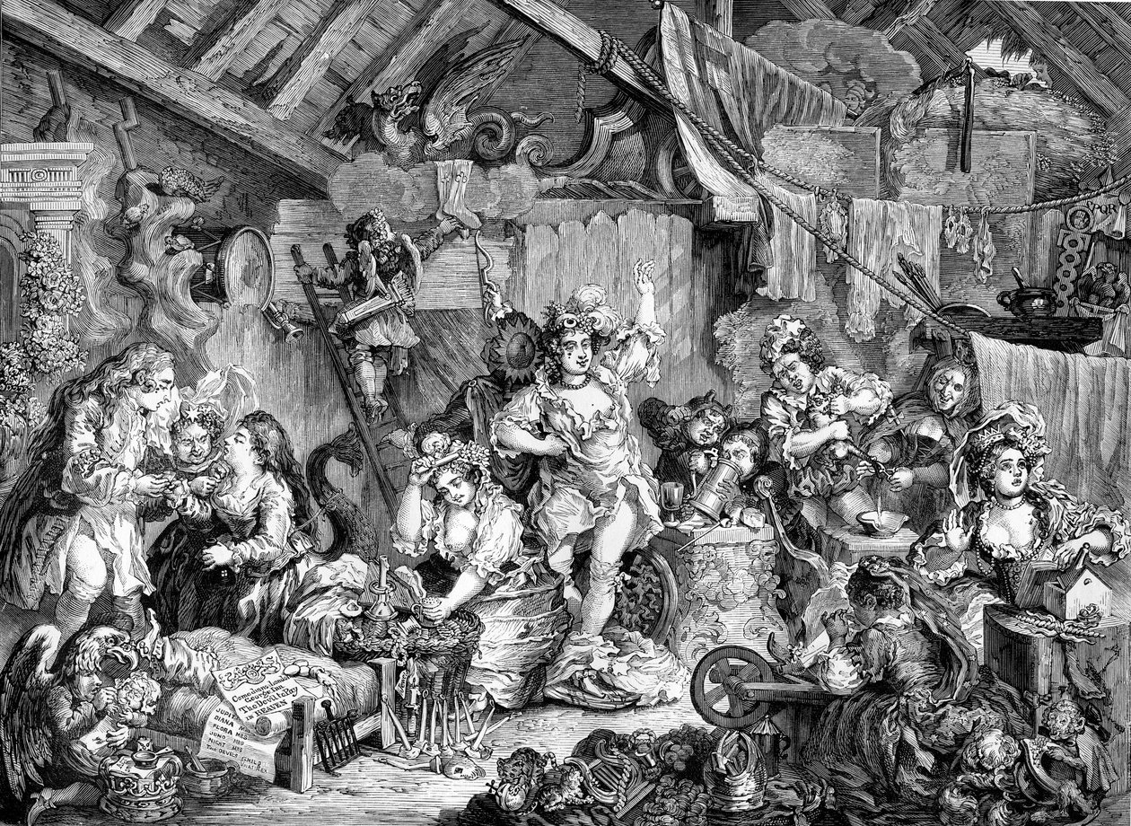The Company of Strollers av William Hogarth av William Hogarth