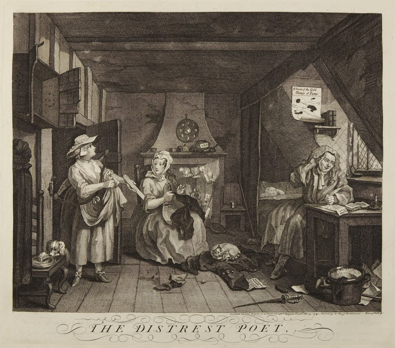 Den nødstedte poeten av William Hogarth