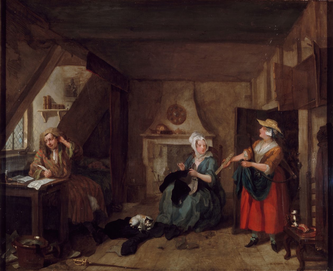 Den nødlidende dikteren, 1733-1735. av William Hogarth