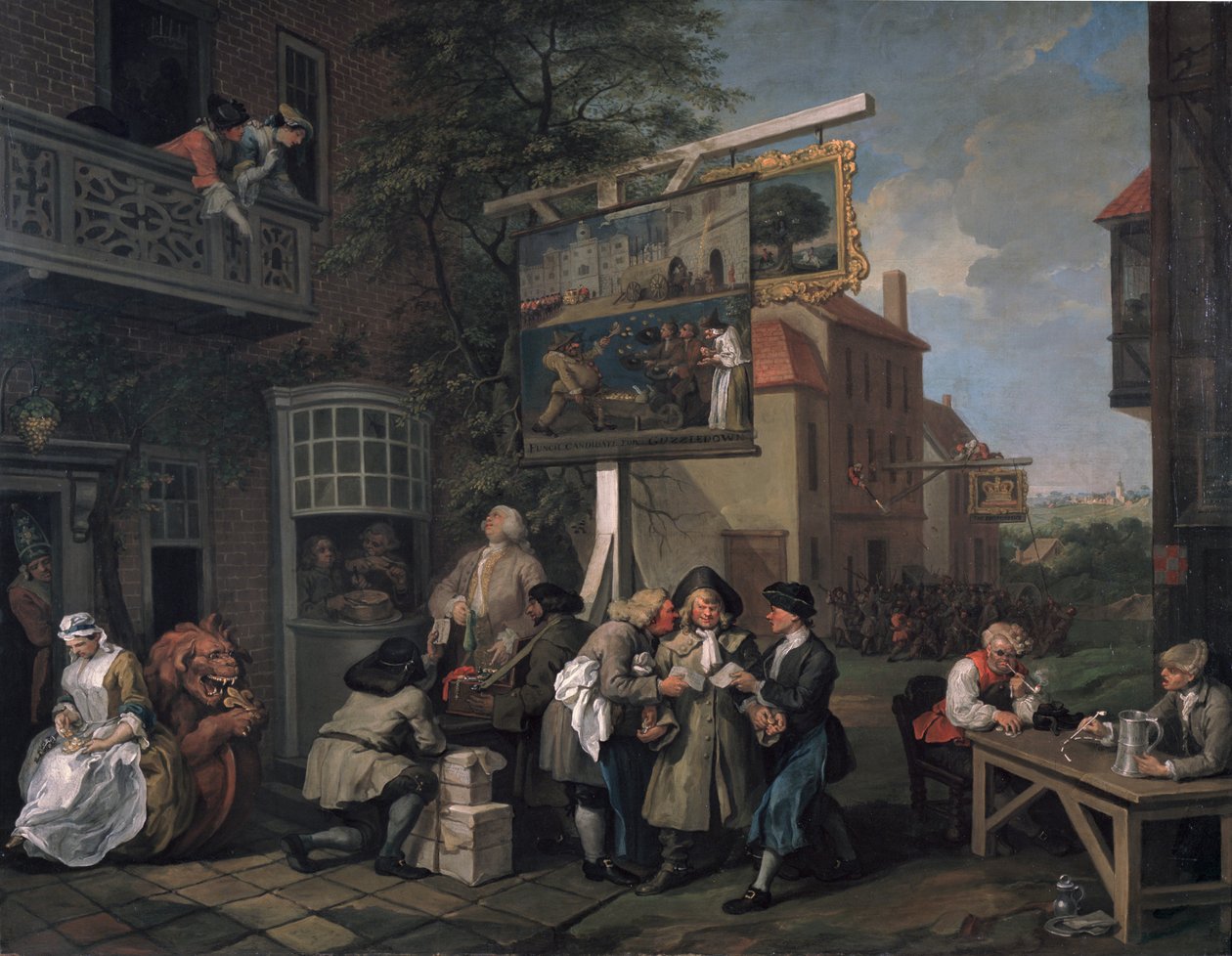 The Election II: Canvassing for Votes, 1754-55 av William Hogarth