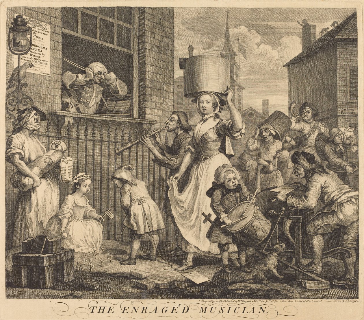 Den rasende musikeren av William Hogarth