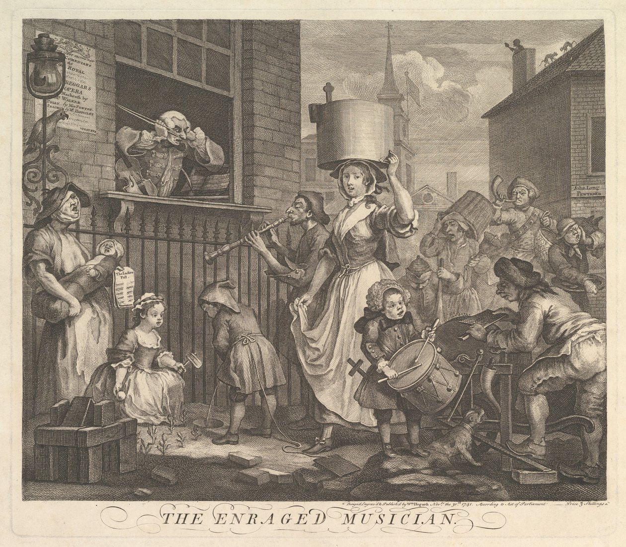 Den rasende musikeren av William Hogarth