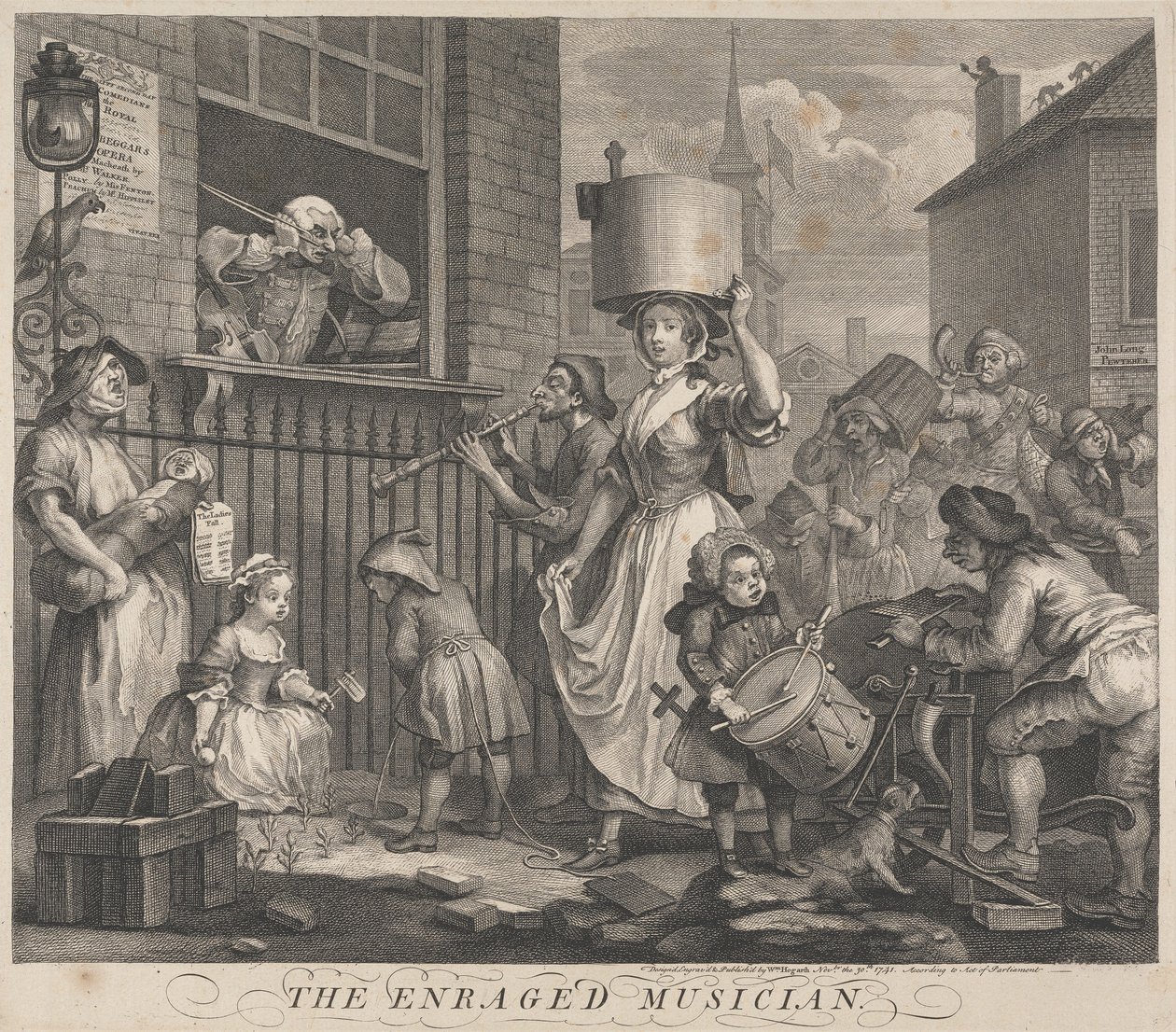 Den rasende musikeren av William Hogarth