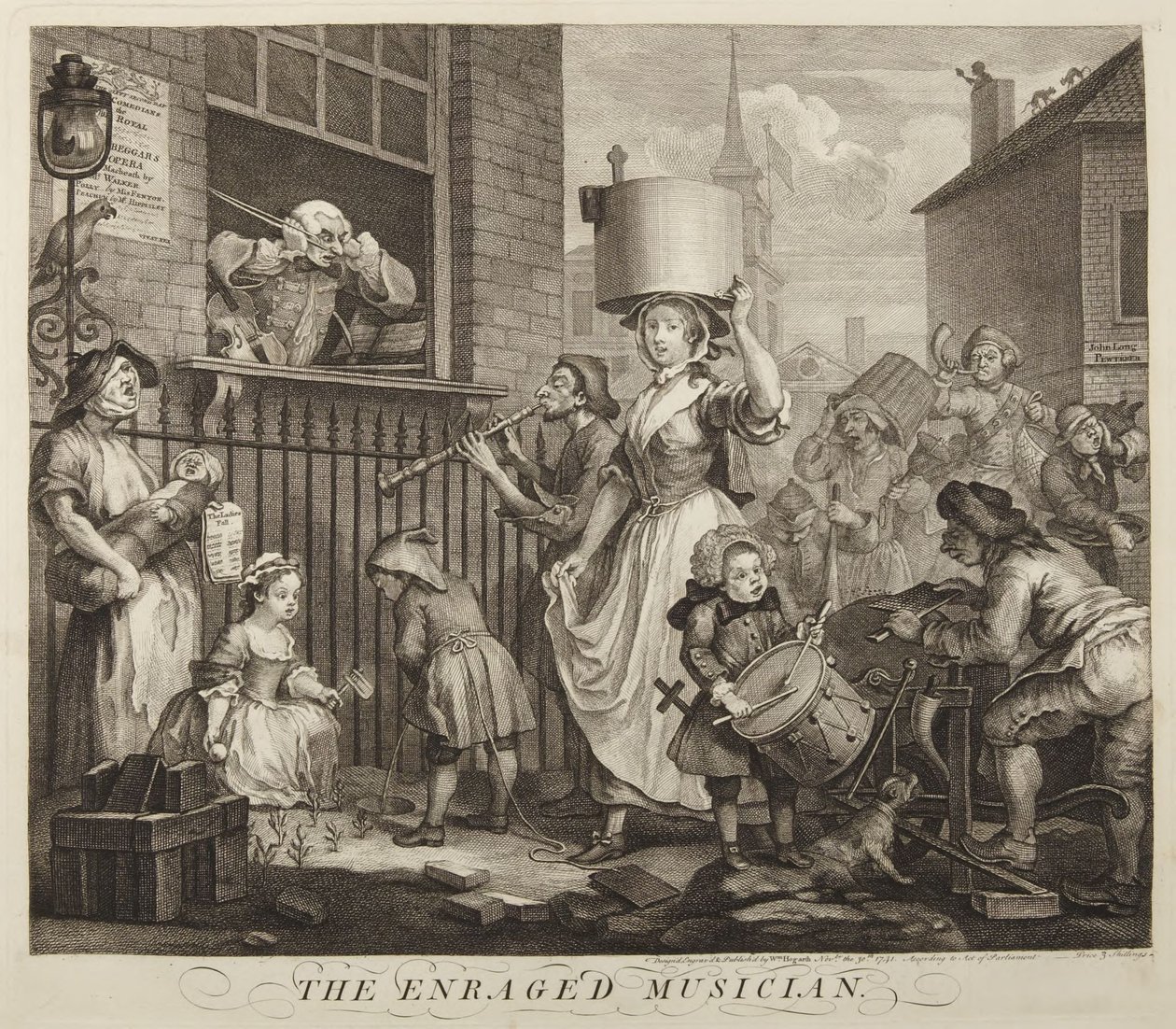 Den rasende musikeren av William Hogarth