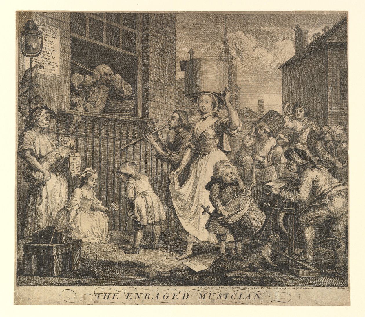 Den rasende musikeren, 30. november 1741. av William Hogarth