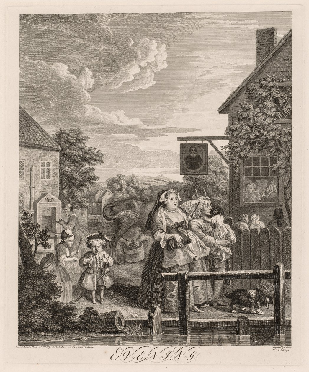 De fire tidene på dagen: Kveld av William Hogarth