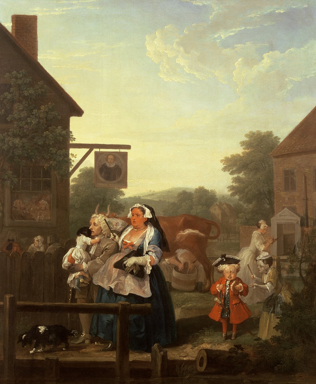De fire ganger på dagen: Kveld, 1736 av William Hogarth