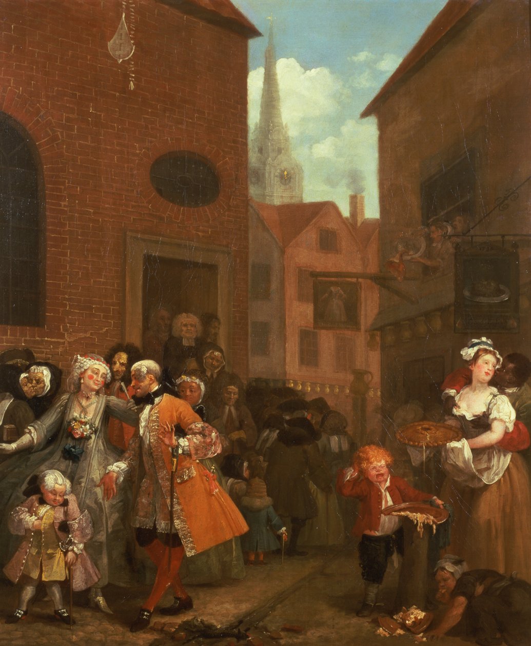 De fire tidene på dagen: Middag, 1736 av William Hogarth