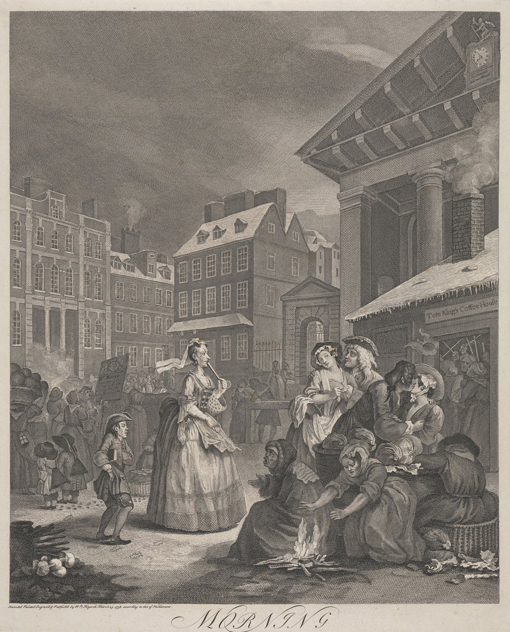 Døgnets fire tider, plate I: Morgen av William Hogarth