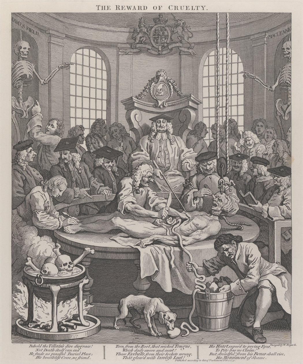 Grusomhetens fjerde stadie: Grusomhetens belønning av William Hogarth