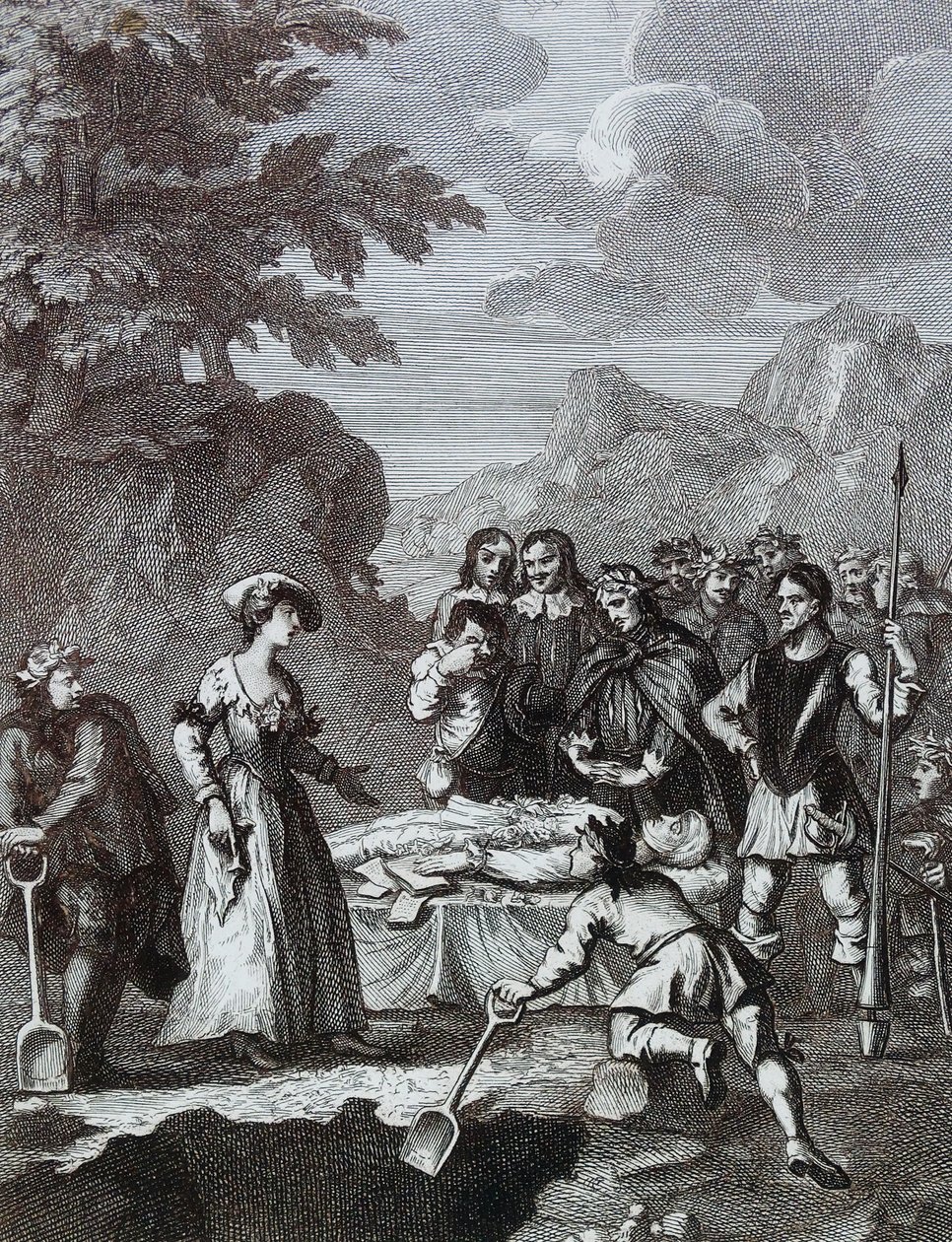 The Funeral of Chyrstom & Marcella som stadfester seg selv' av William Hogarth av William Hogarth