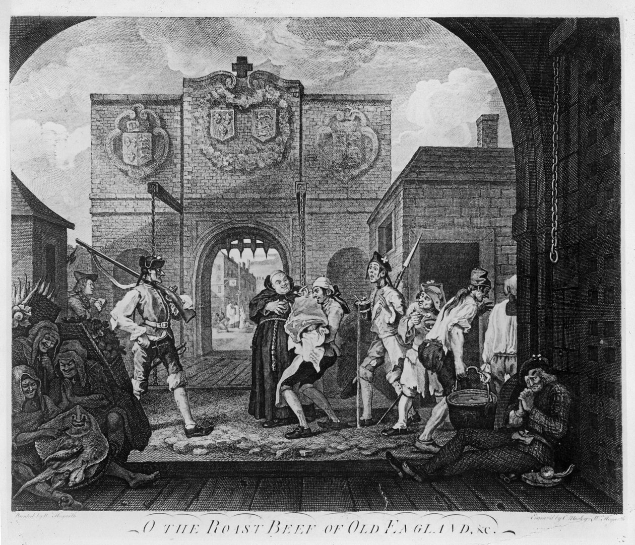 Porten til Calais, eller O The Roast Beef of Old England av William Hogarth