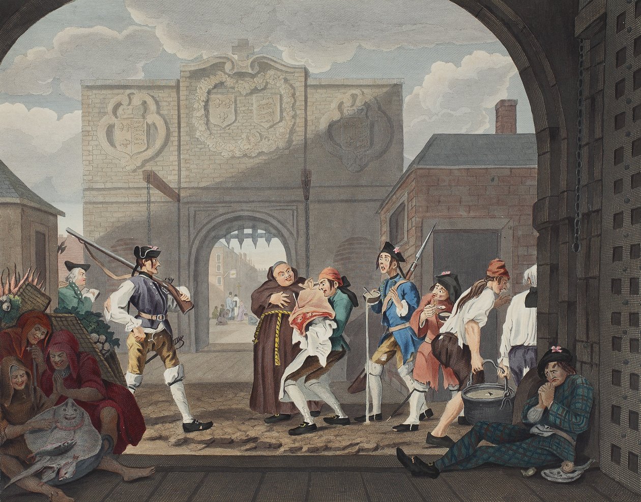 The Gate of Calais, eller O The Roast Beef of Old England, illustrasjon fra 
