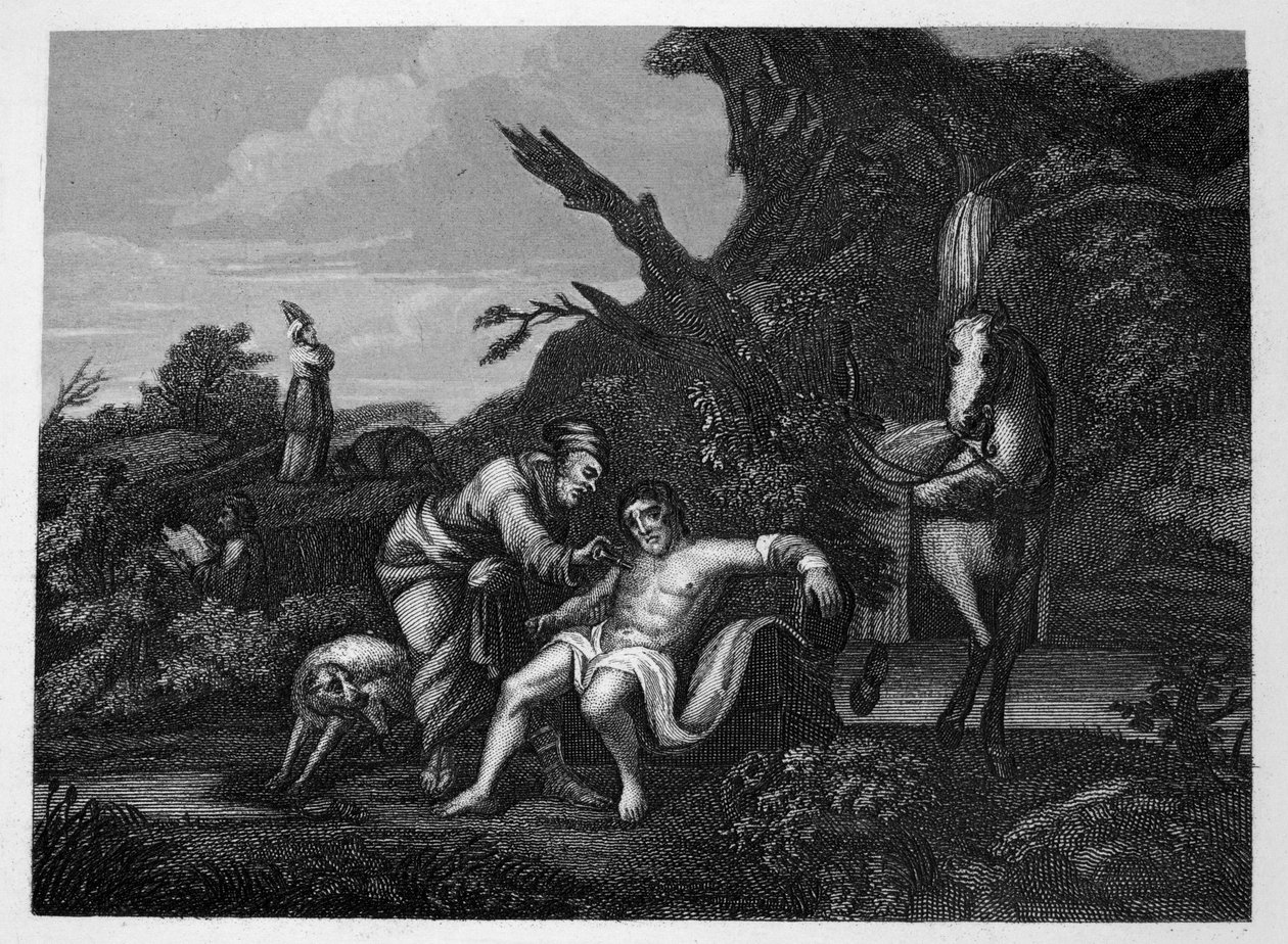 Den barmhjertige samaritan av William Hogarth