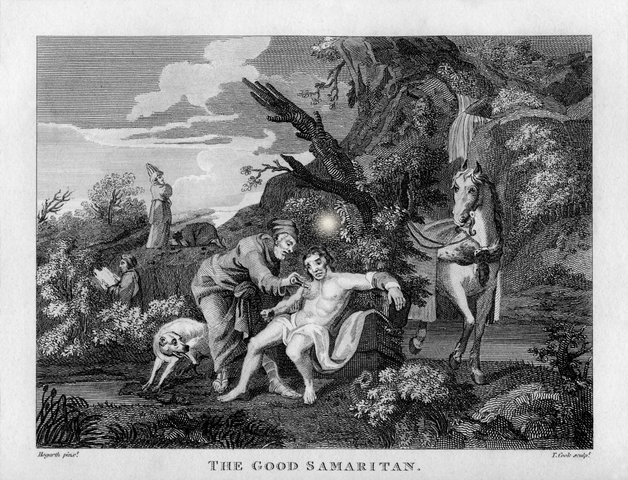 Den barmhjertige samaritan av William Hogarth av William Hogarth