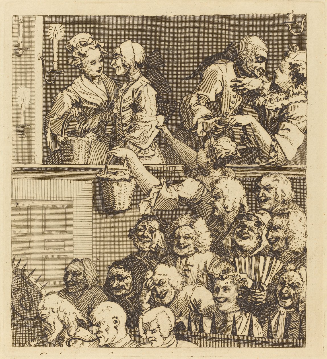 Det leende publikummet av William Hogarth