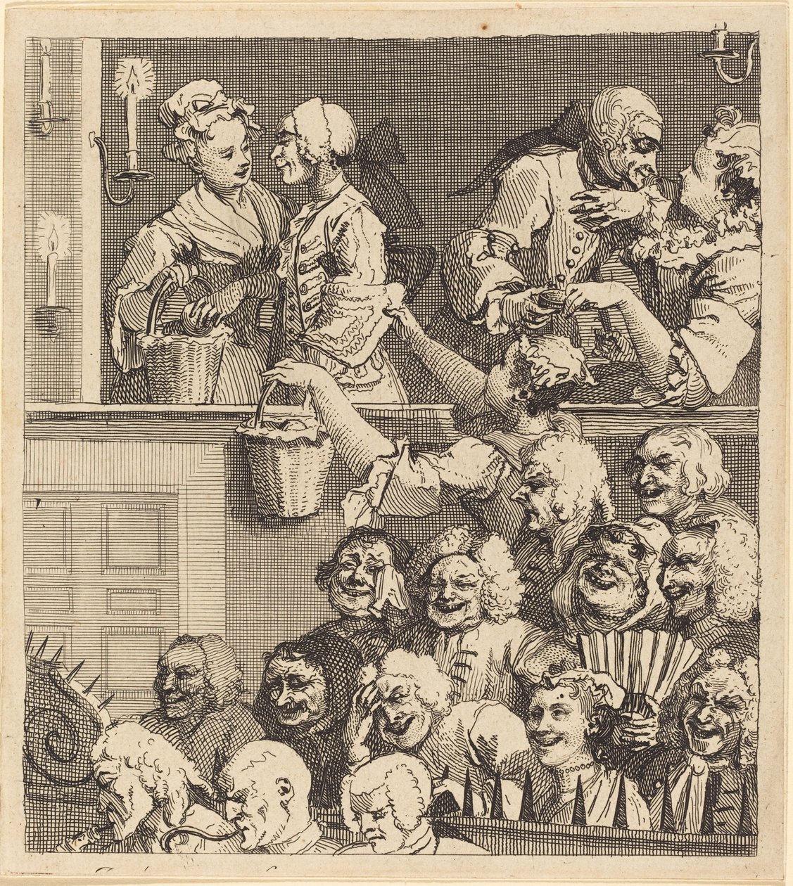Det leende publikummet av William Hogarth