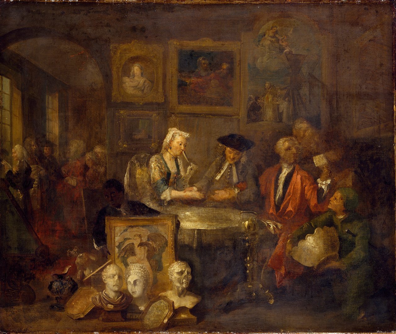 Ekteskapskontrakten, tidlig på 1730-tallet av William Hogarth