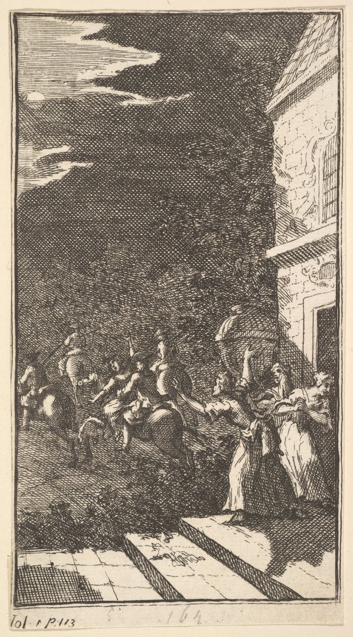 The New Metamorphosis, Plate 3: The Bandits Abduct Camilla, 1724. av William Hogarth