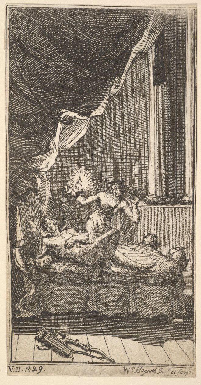 The New Metamorphosis, Plate 6: The Story of Cupid and Psyche, 1724. av William Hogarth