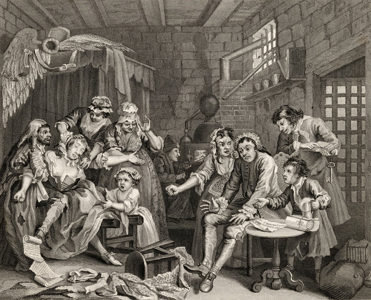 The Prison Scene, plate VII fra 