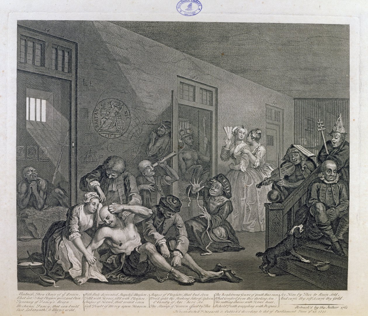 The Rake in Bedlam, plate VIII fra 