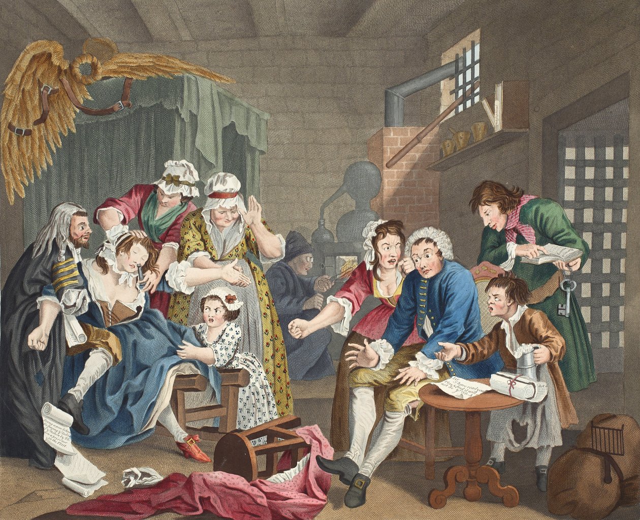 The Rake in Prison, plate VII, fra 