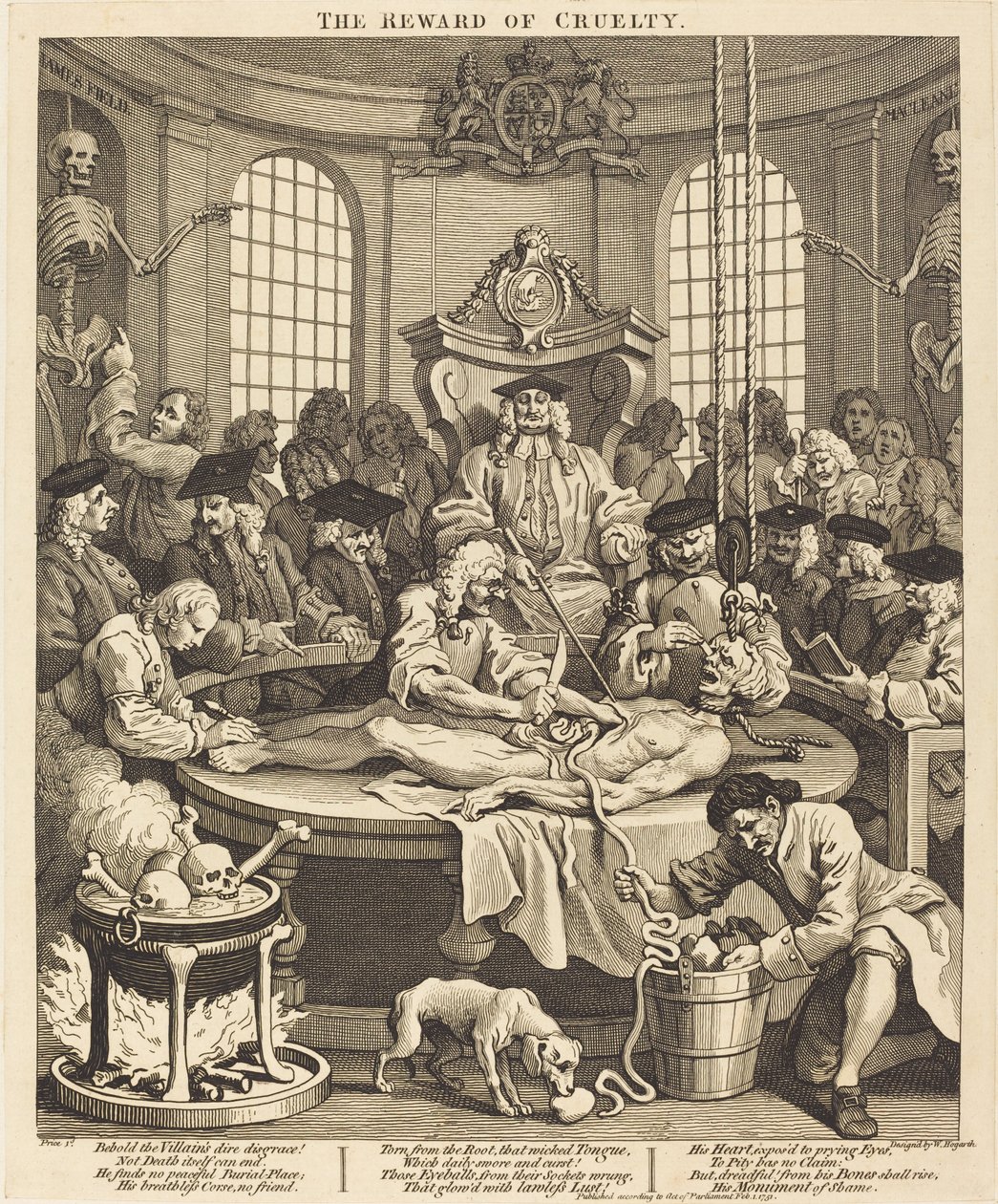 Grusomhetens belønning av William Hogarth
