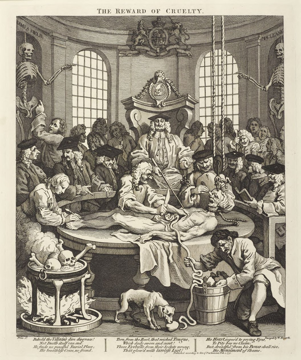 Grusomhetens belønning av William Hogarth