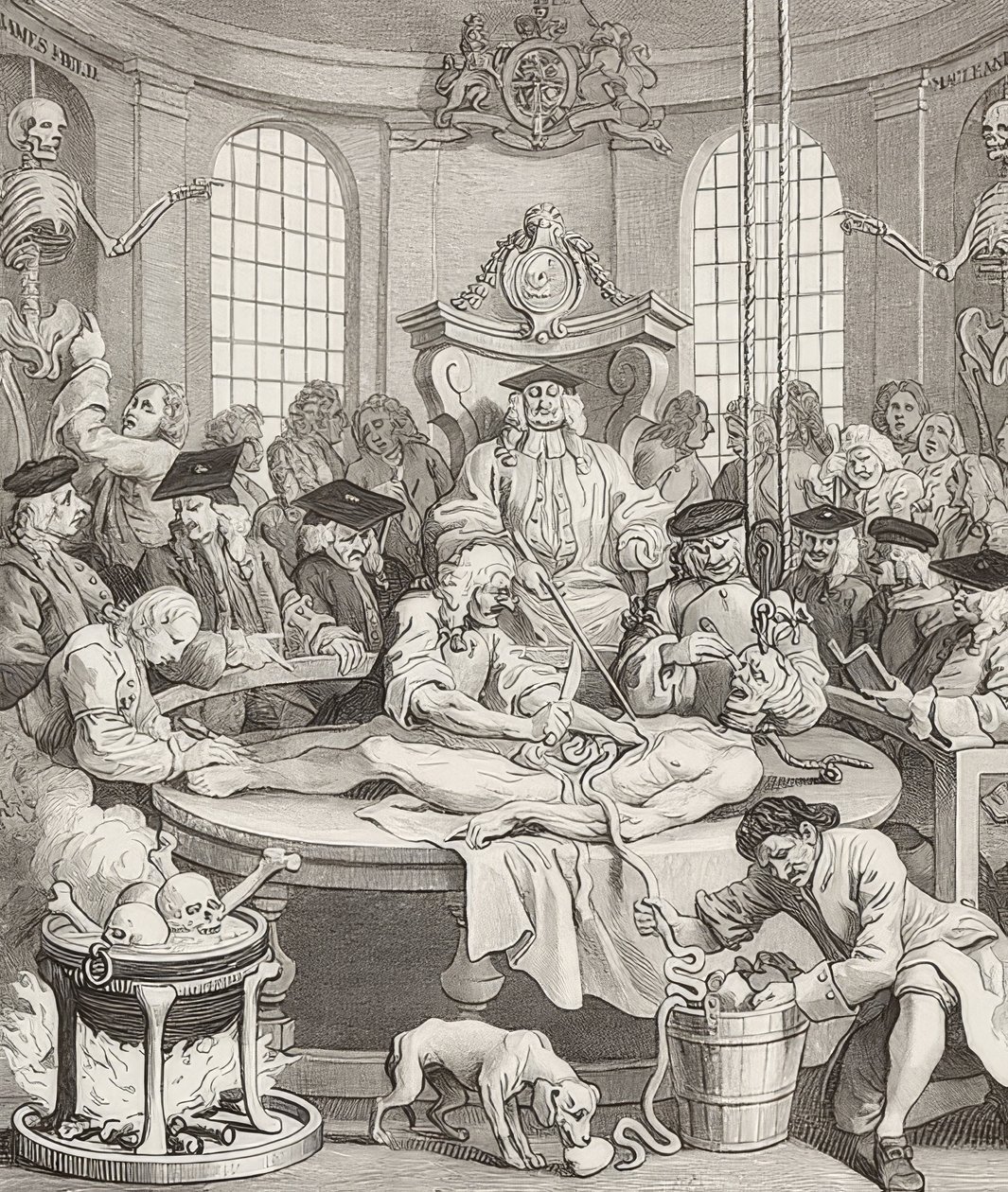 Grusomhetens belønning. Fra: Grusomhetens fire stadier / Grusomhetens fire stadier. 1751 av William Hogarth