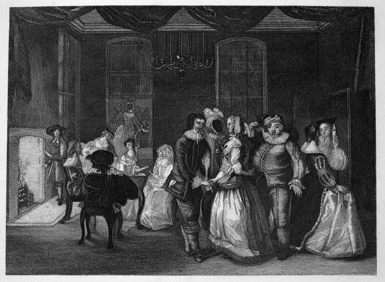 Den kongelige maskerade ved Somerset House av William Hogarth