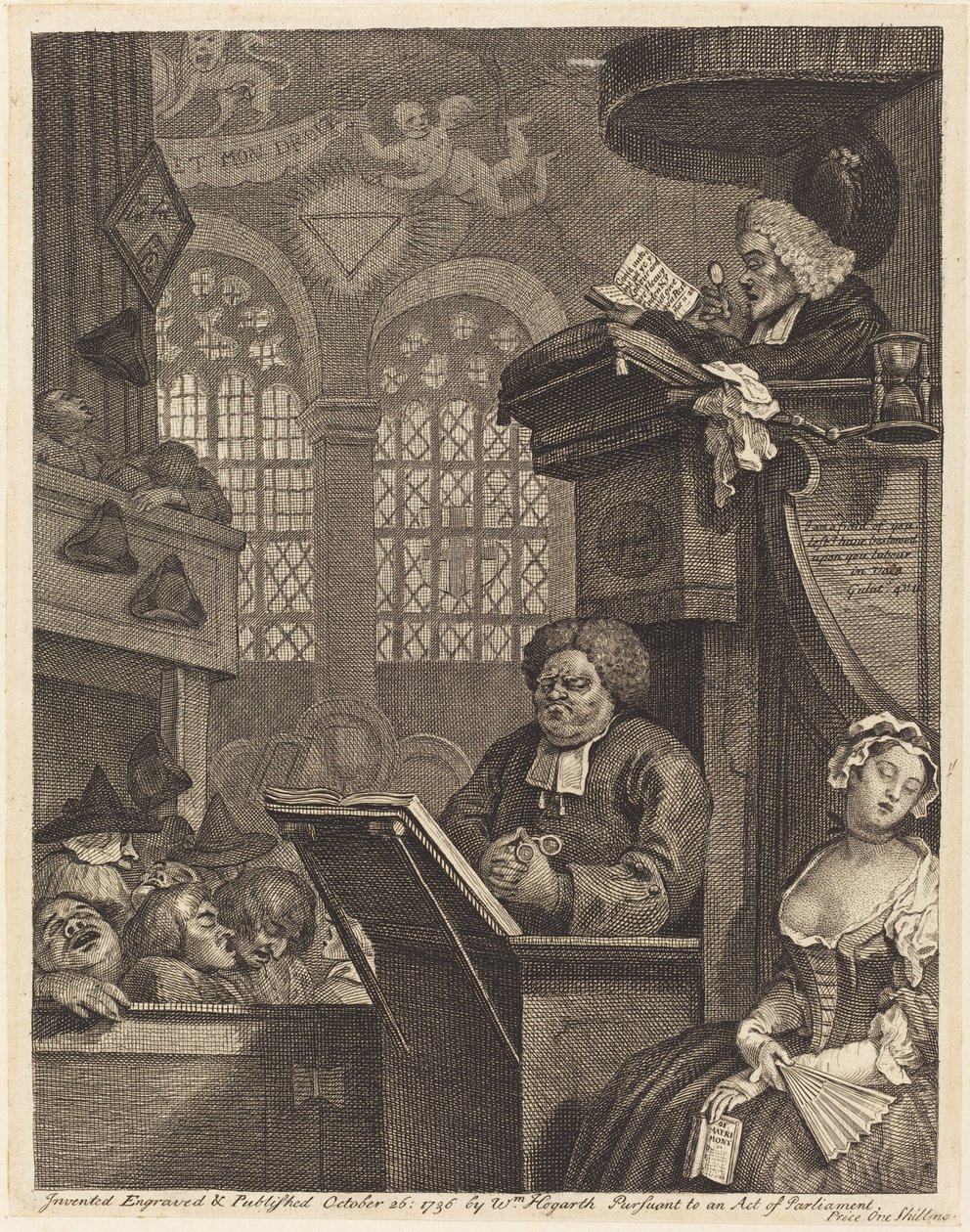 Den sovende menighet av William Hogarth