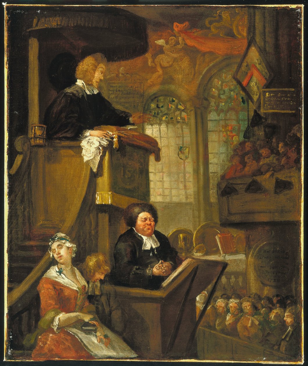 Den sovende menigheten av William Hogarth