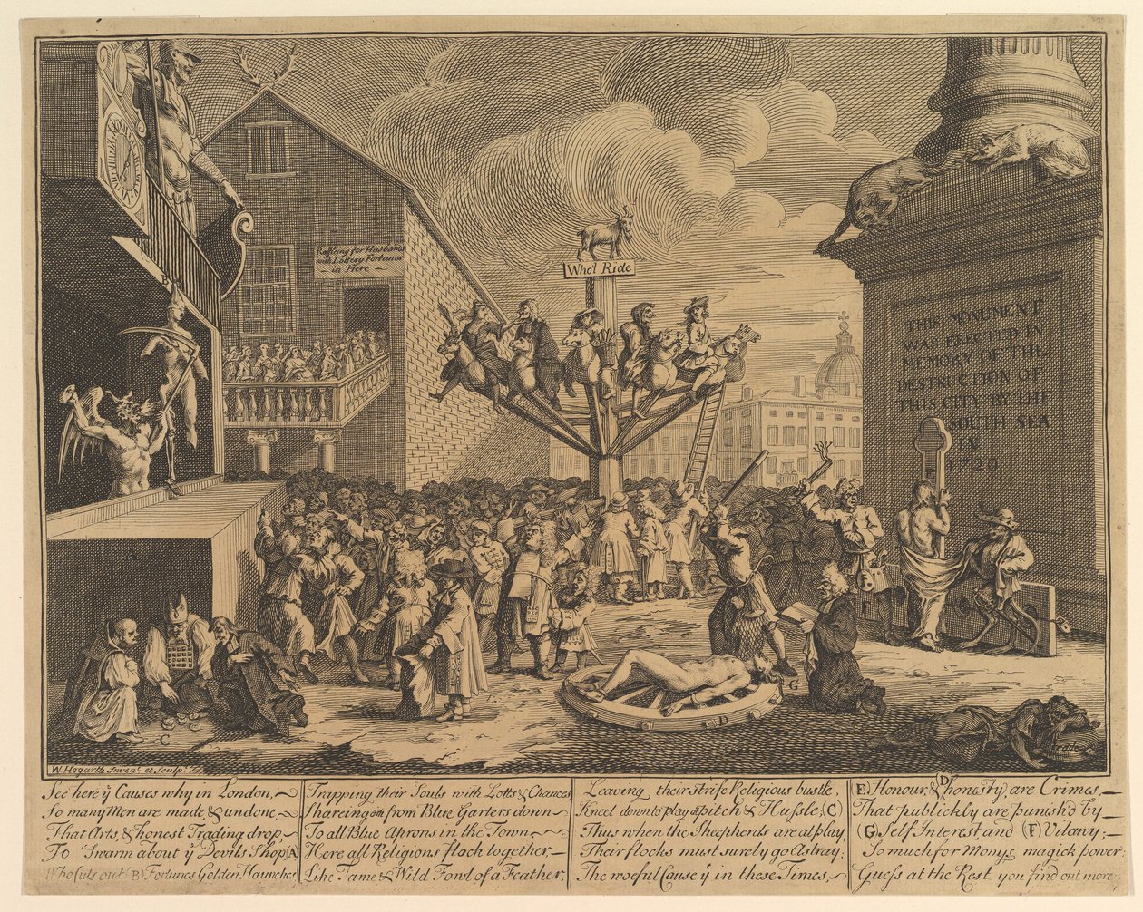 South Sea Scheme, 1722. av William Hogarth