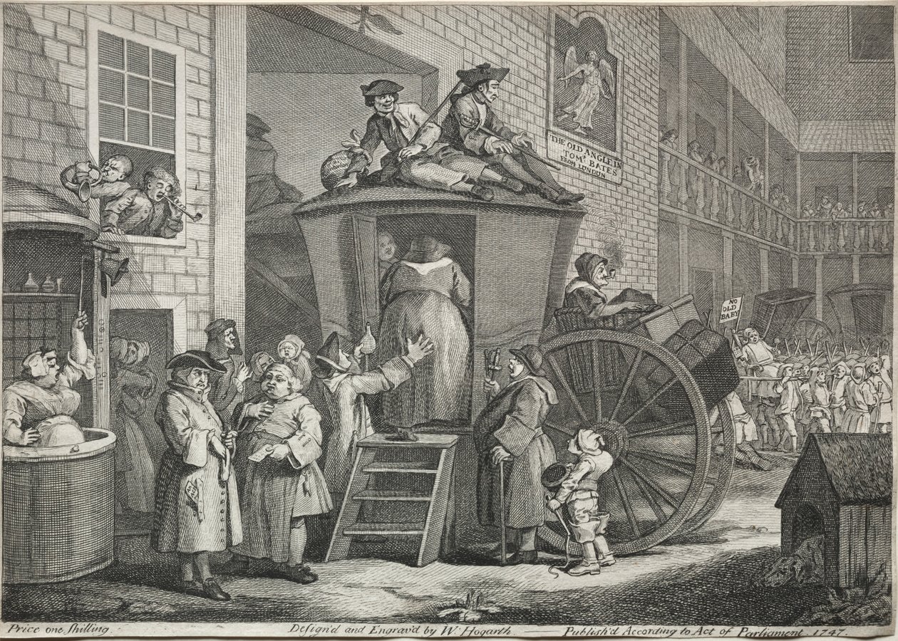 Scenecoachen, 1747. av William Hogarth