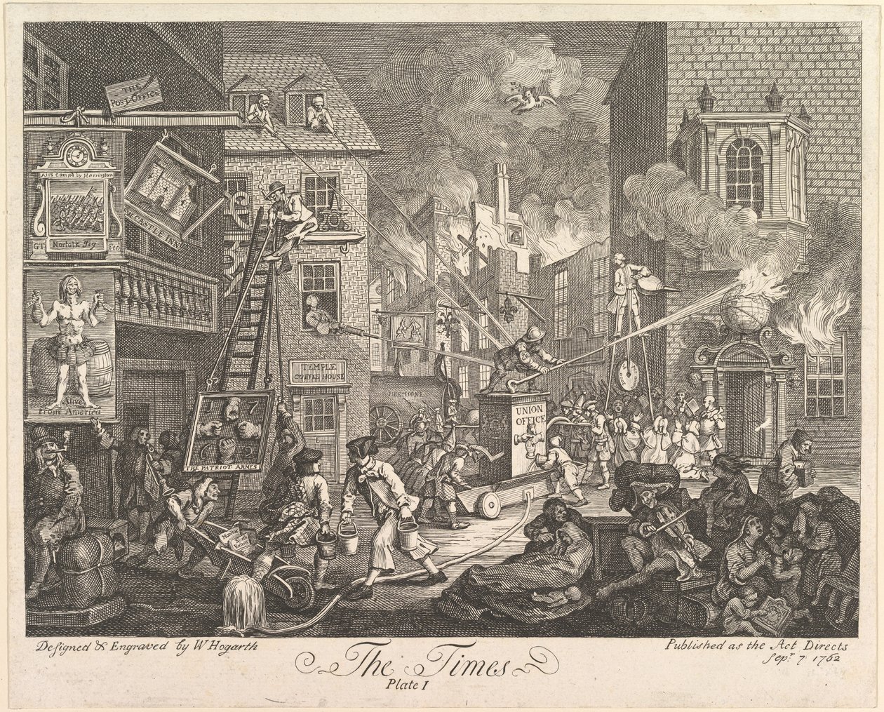 The Times, plate 1 av William Hogarth
