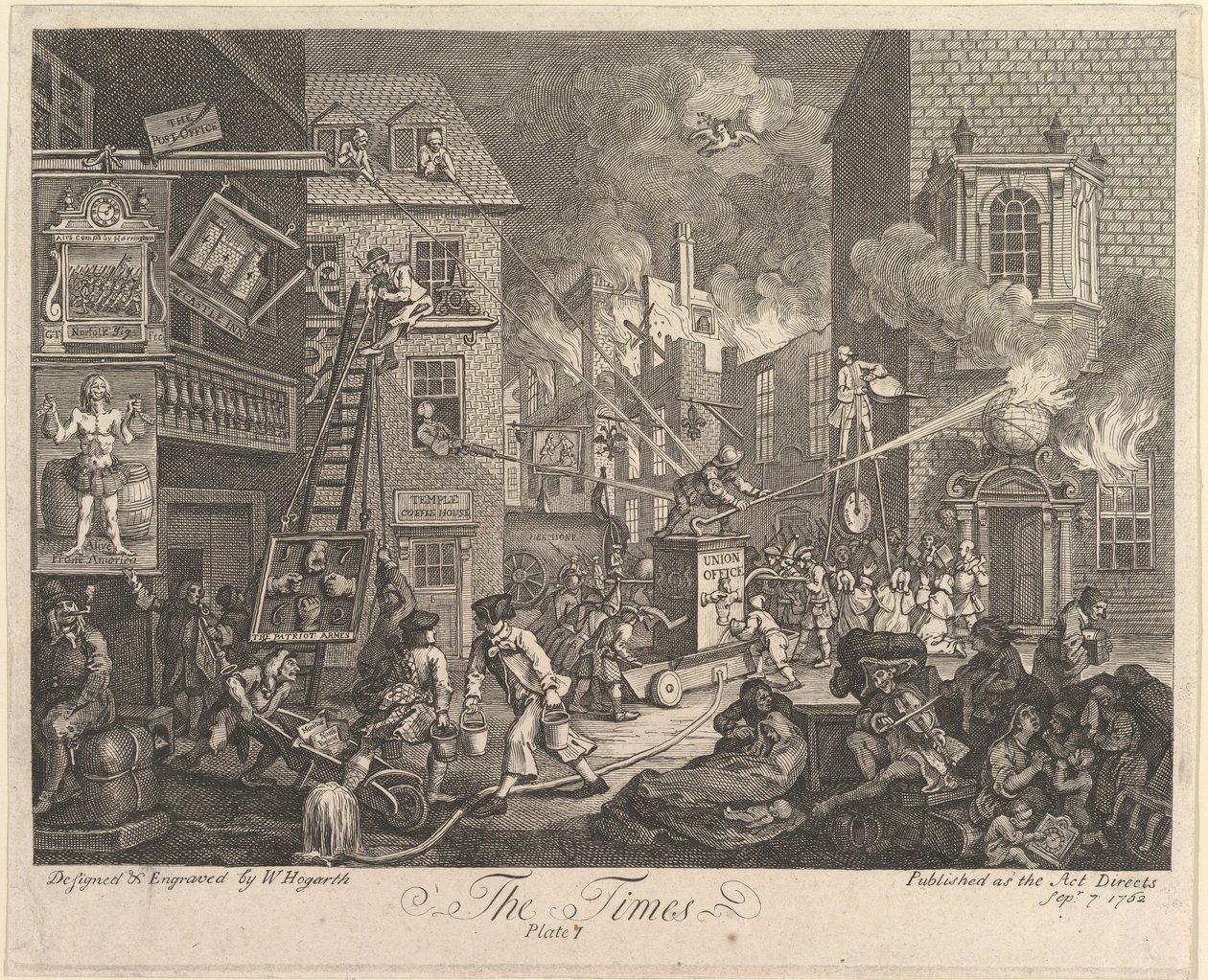 The Times, plansje 1 av William Hogarth