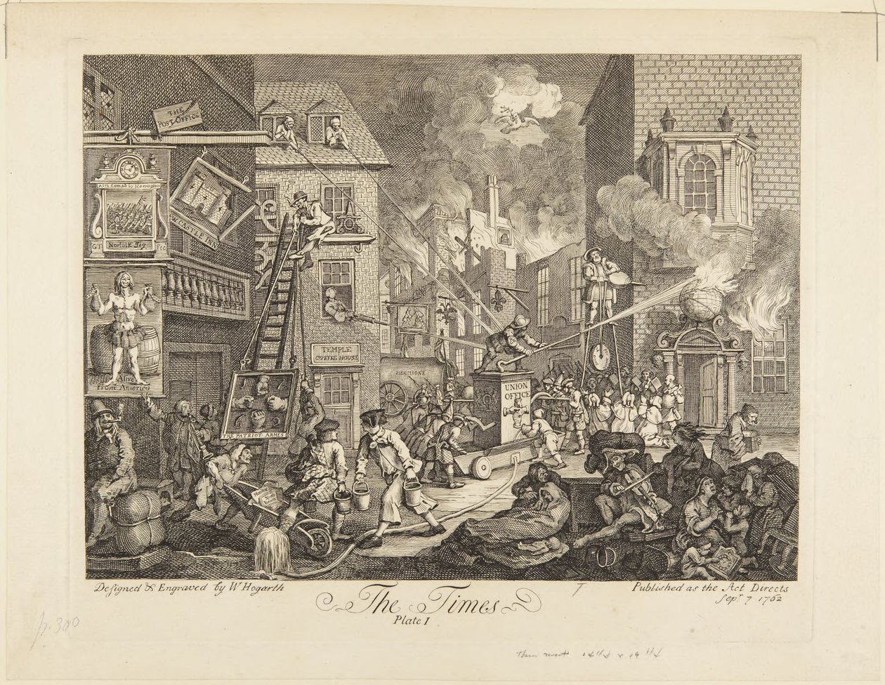 The Times: plate I av William Hogarth