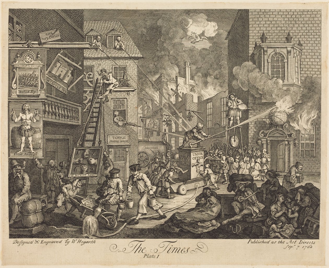 The Times, plansje 1 av William Hogarth