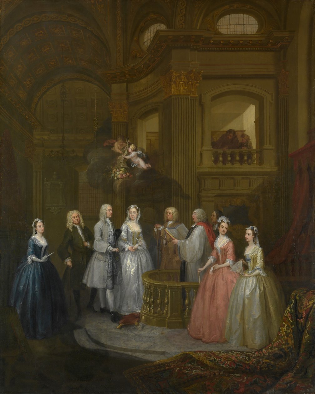 Bryllupet til Stephen Beckingham og Mary Cox, 1729. av William Hogarth