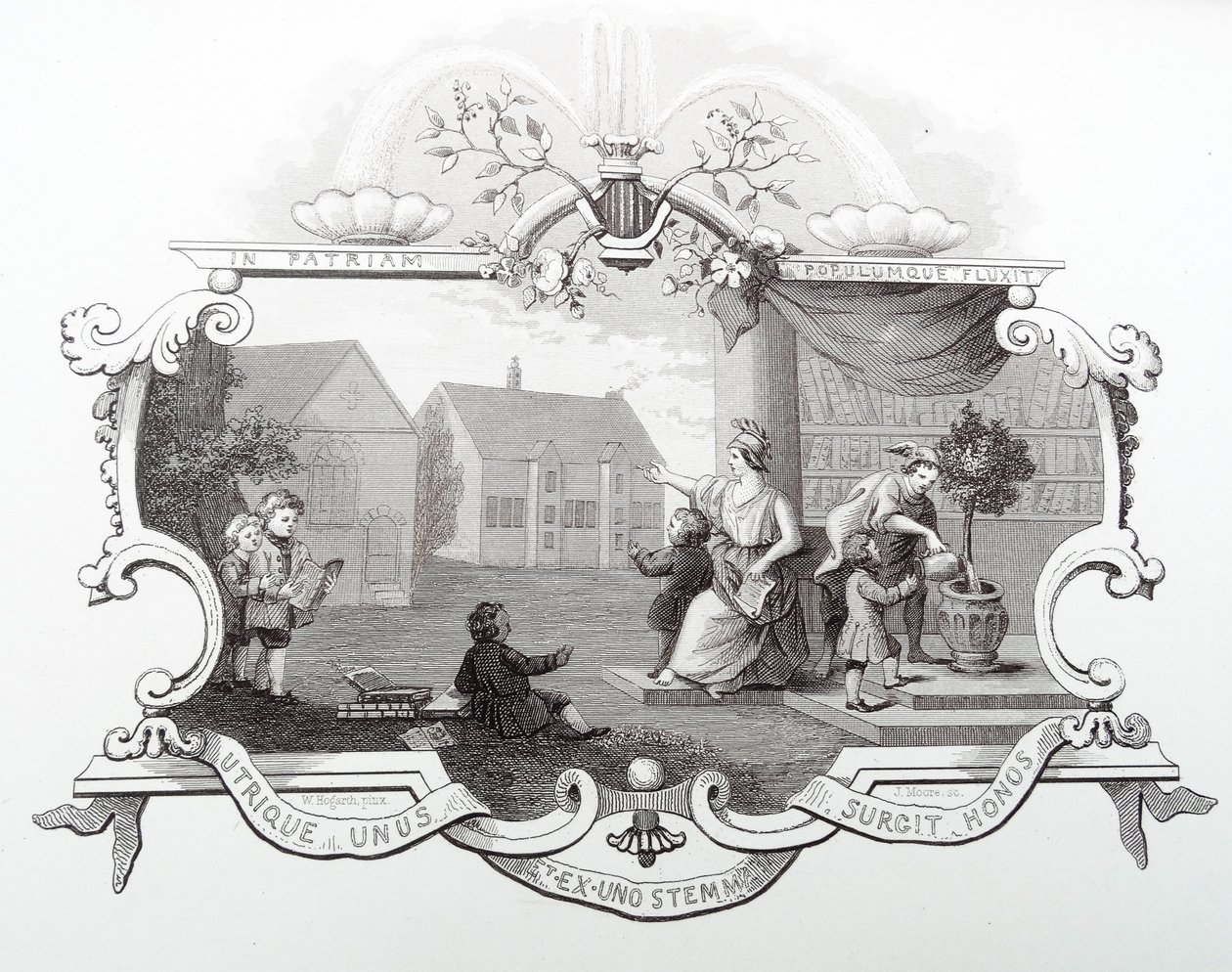 Billett til Tiverton skolefest av William Hogarth