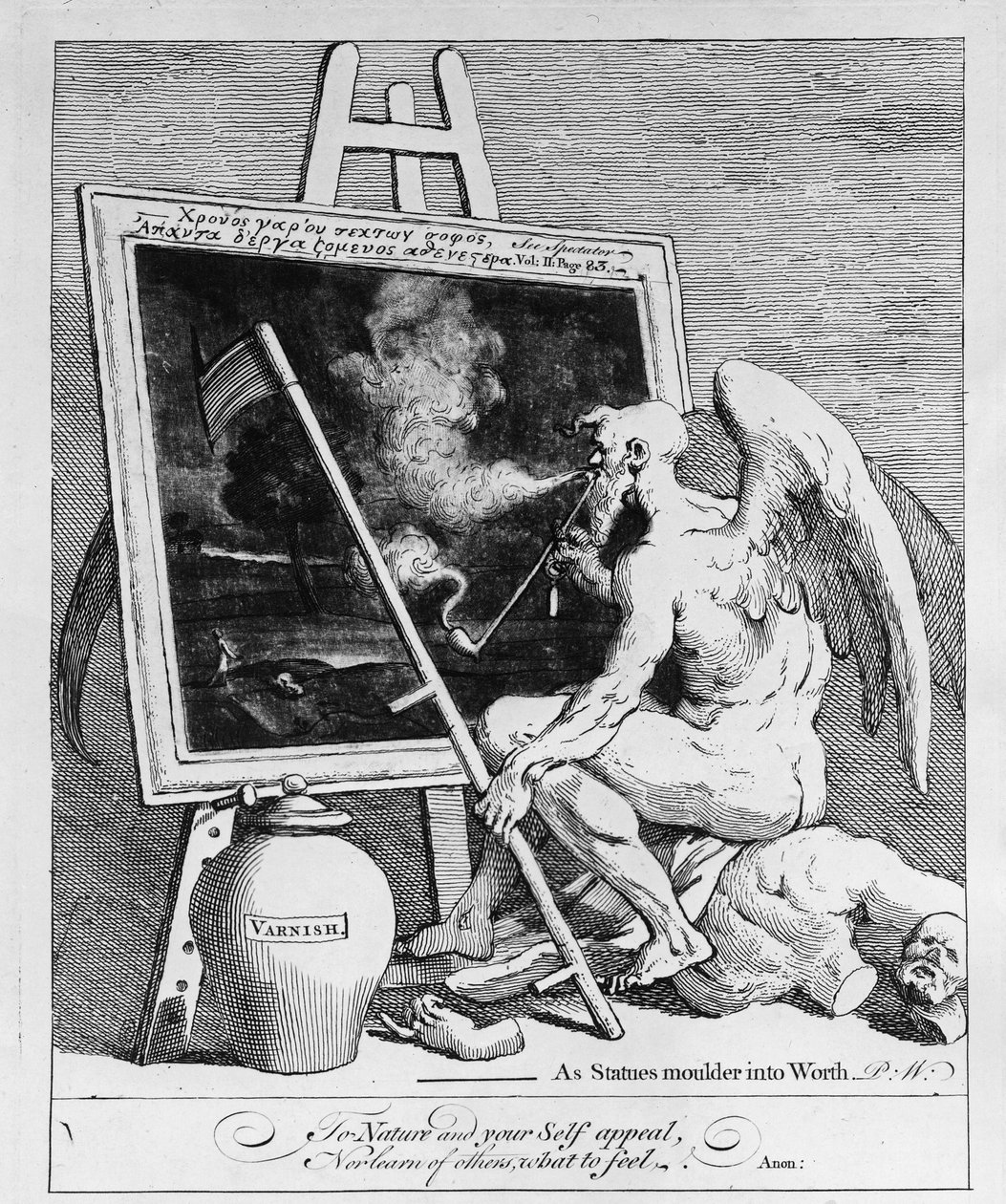 Tid som røyker et bilde, 1761 av William Hogarth