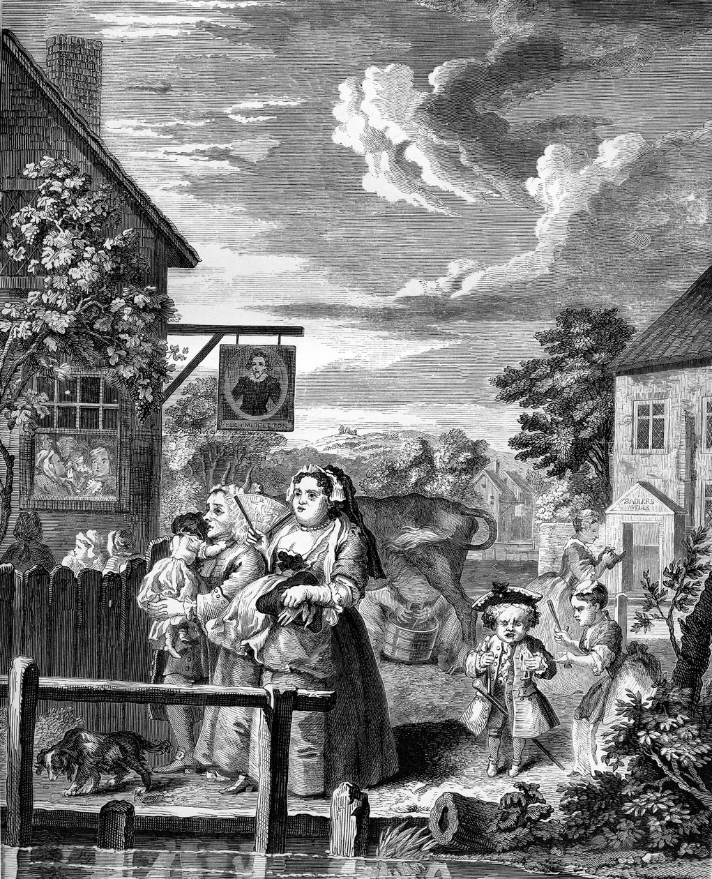 Times of the Day - Evening av William Hogarth av William Hogarth