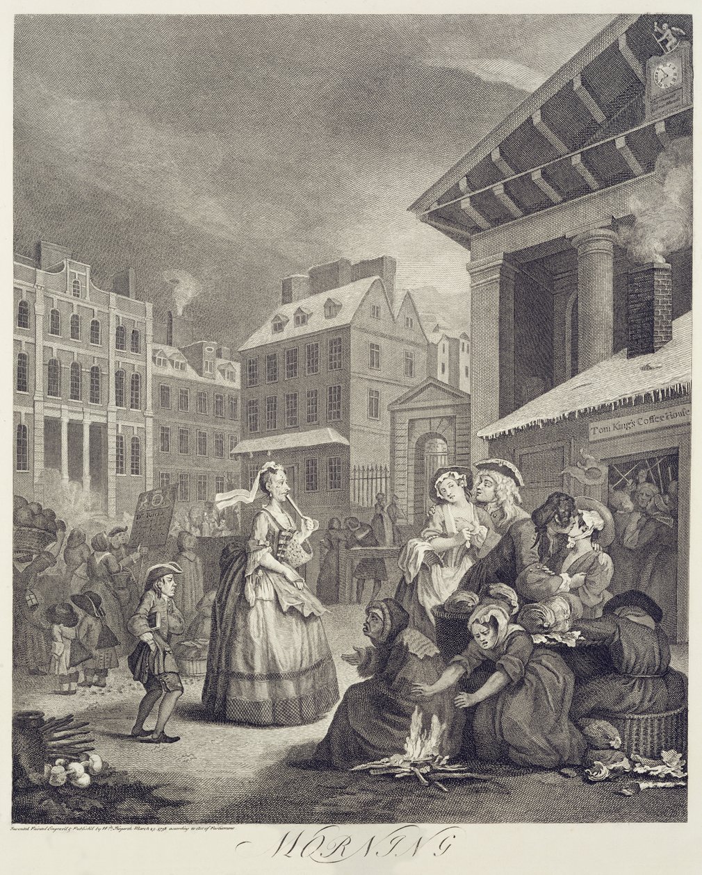 Tider på dagen: Morgen (gravering) av William Hogarth