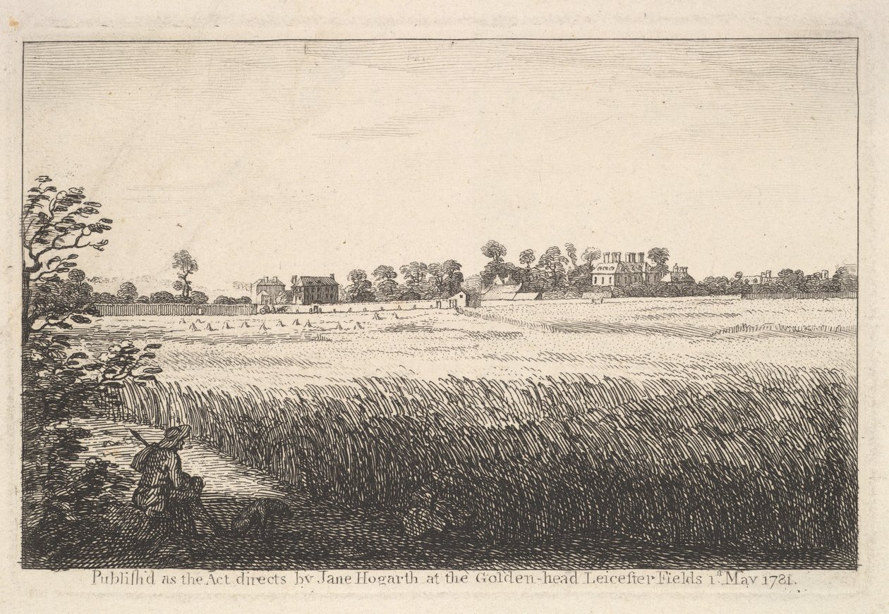 Utsikt over Ranbys House, 1. mai 1781. av William Hogarth