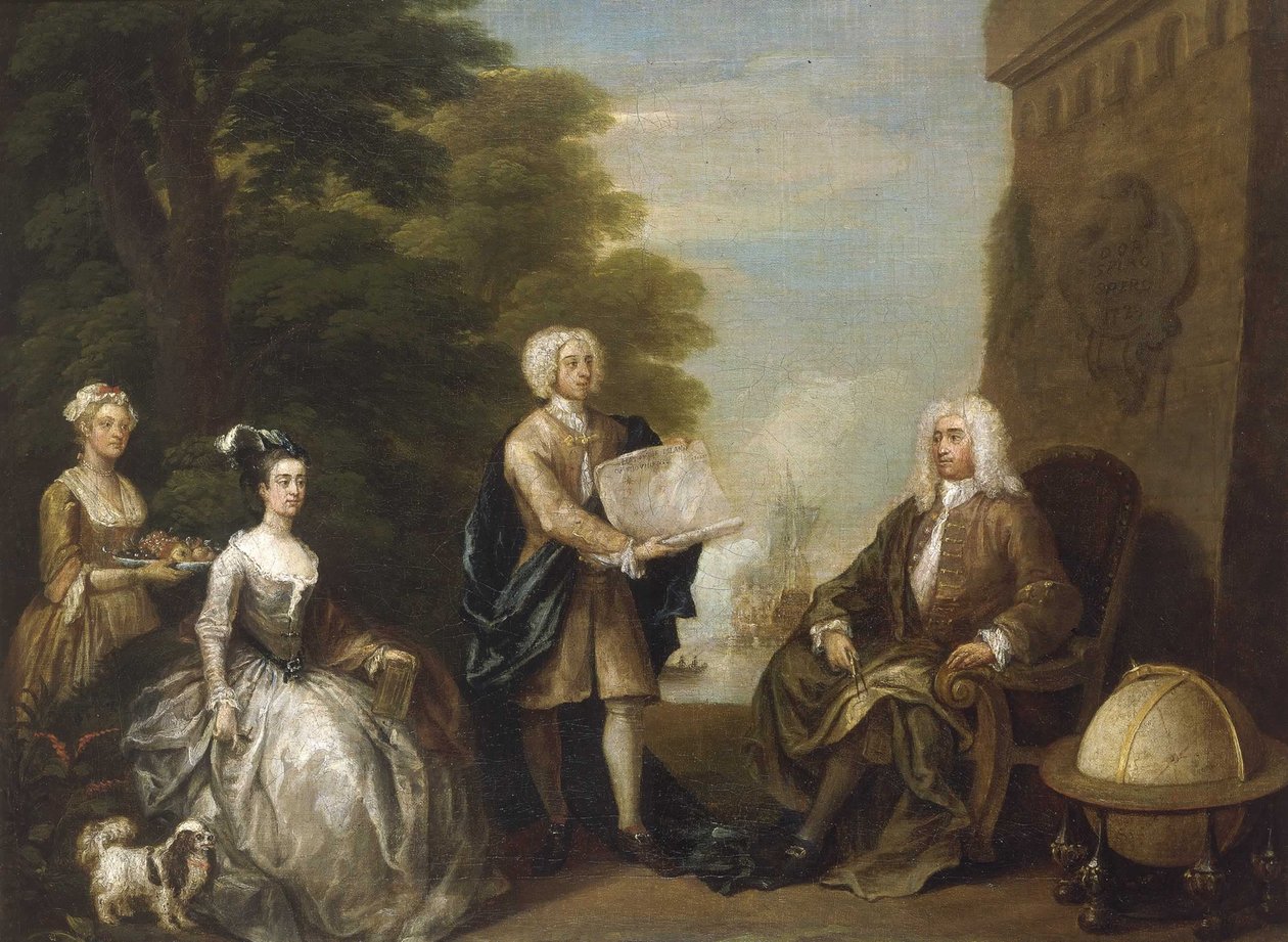 Woodes Rogers og hans familie av William Hogarth
