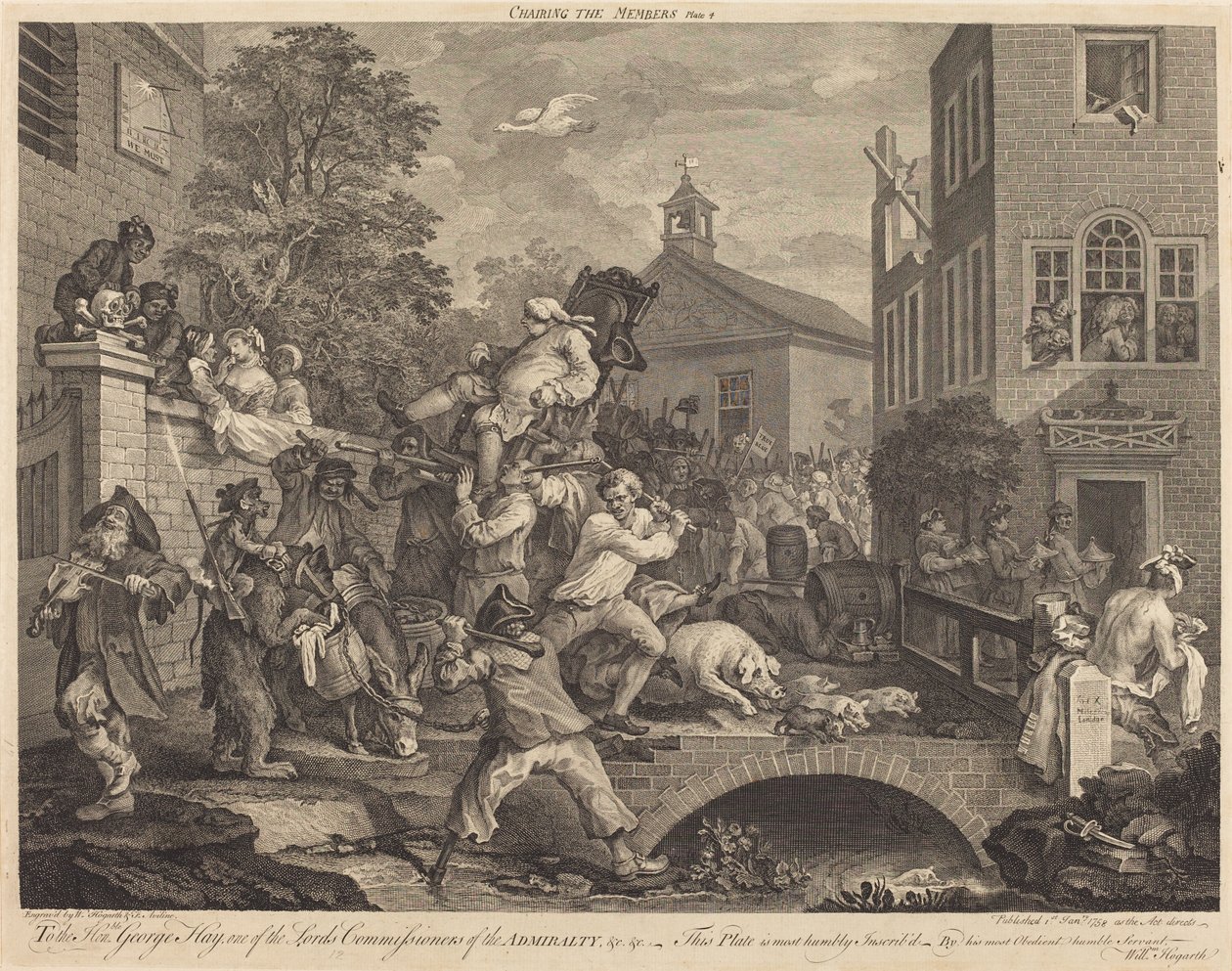 Leder for medlemmene av William Hogarth and Francois Antoine Aveline