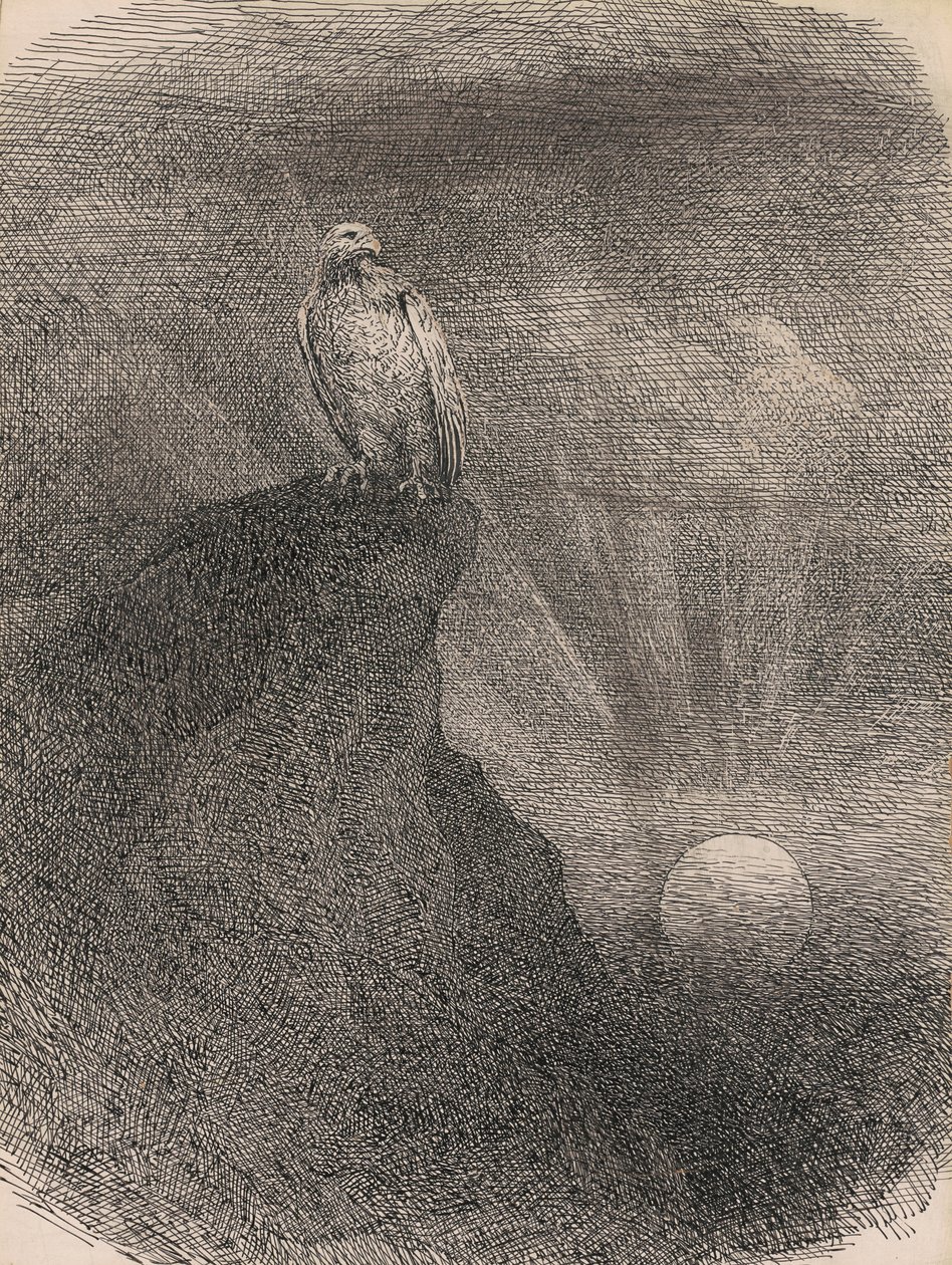 Genius, 1865-95 (penn, blekk og grafitt på papp) av William Holbrook Beard