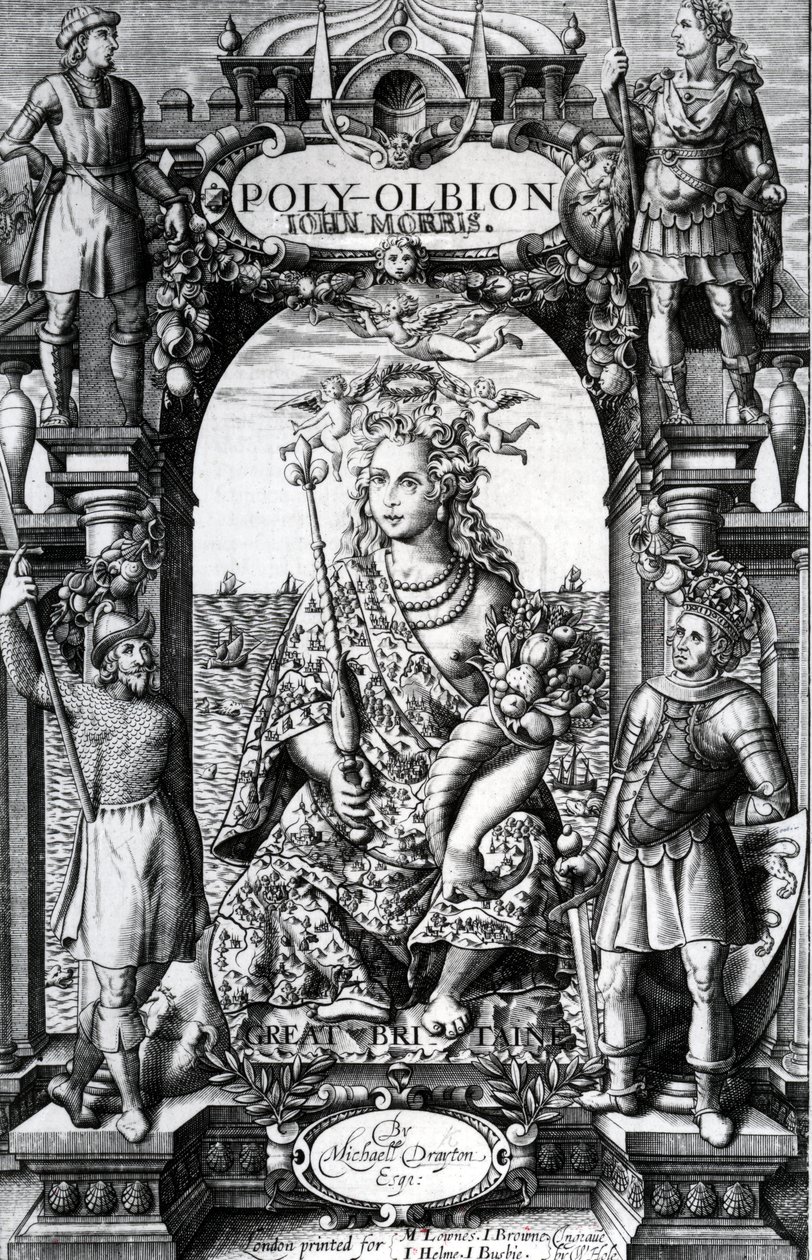 Frontispice til 'Poly-Olbion' av Michael Drayton, utgitt i 1622 av William Hole